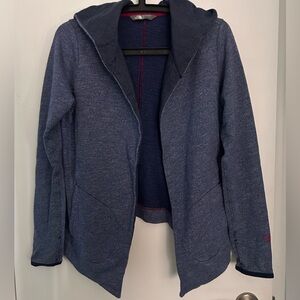 The North Face Women's Heathered Blue Sweatshirt Hoody Cardigan size M